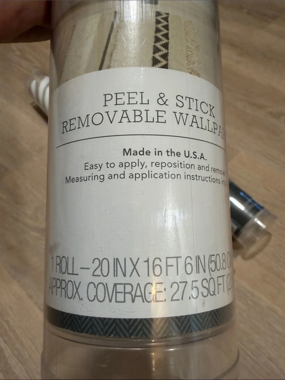 Threshold Beige and White Herringbone Peel & Stick Removable Wallpaper Rolls